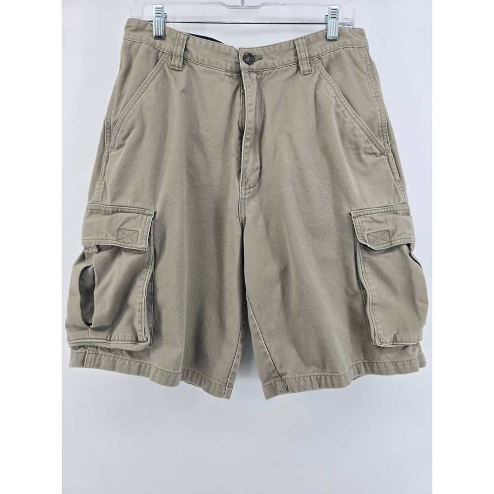 Shorts Cargo Vintage PLUGG Worldwide Talla 33 Khaki Y2K Baggy Gorpcore